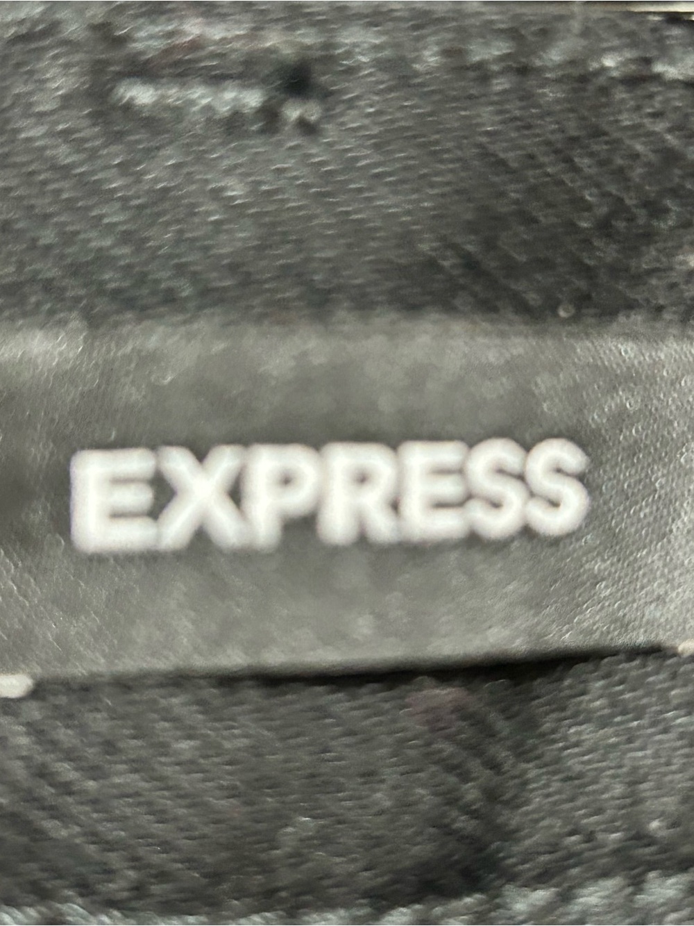 Express womens size 10S Black straight high rise Jeans. Shiny sequins Distressed - Picture 5 of 13